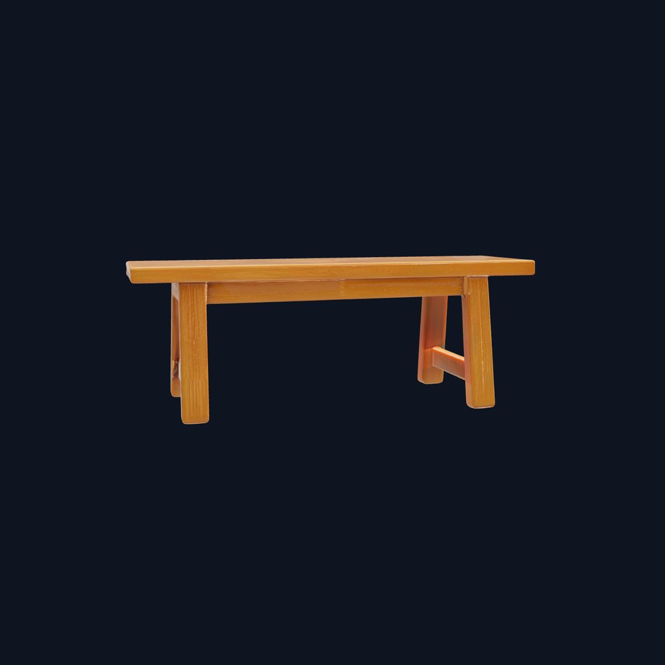 Wooden Bench Model Pack for Versatile Use